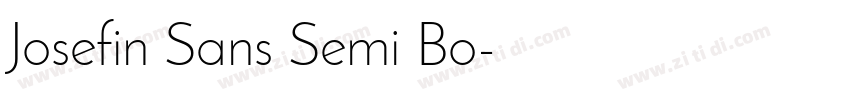 Josefin Sans Semi Bo字体转换